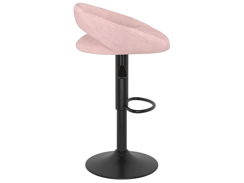 Tabourets de bar lot de 2 rose velours
