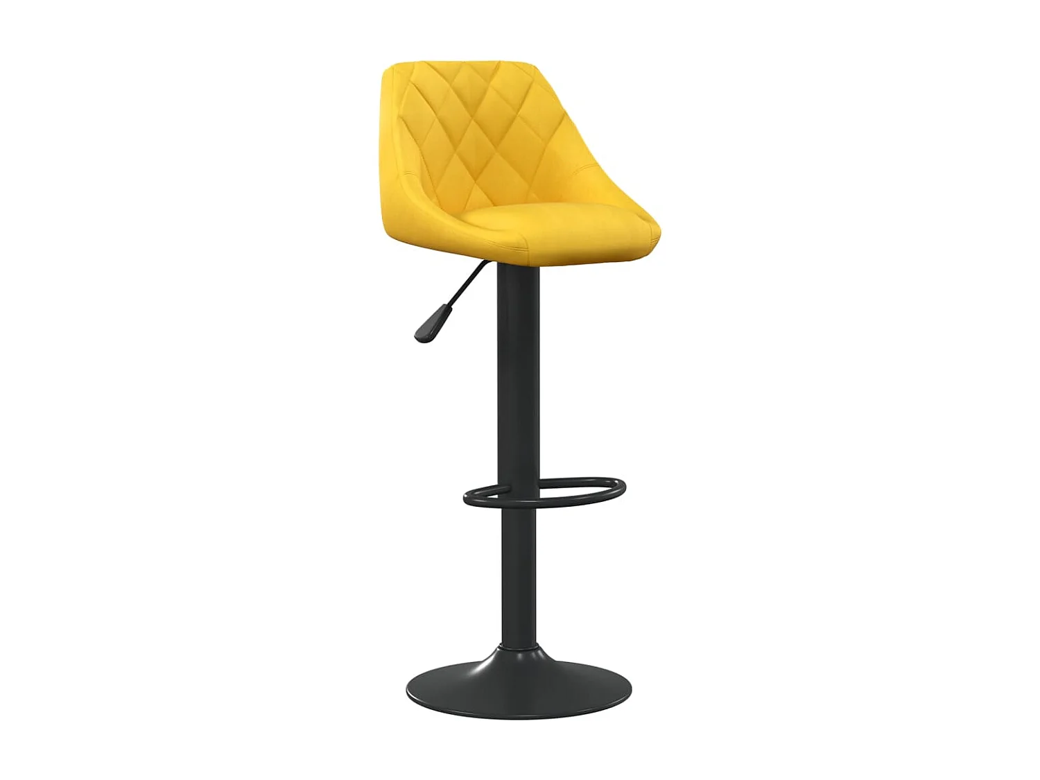 Tabouret de bar Jaune moutarde Velours