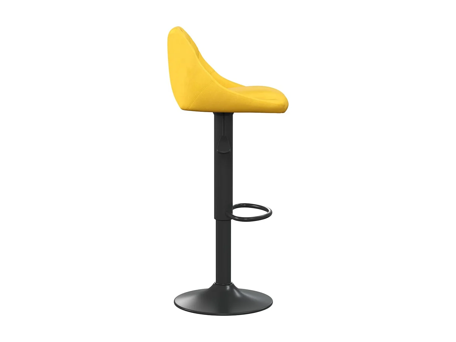 Tabouret de bar Jaune moutarde Velours