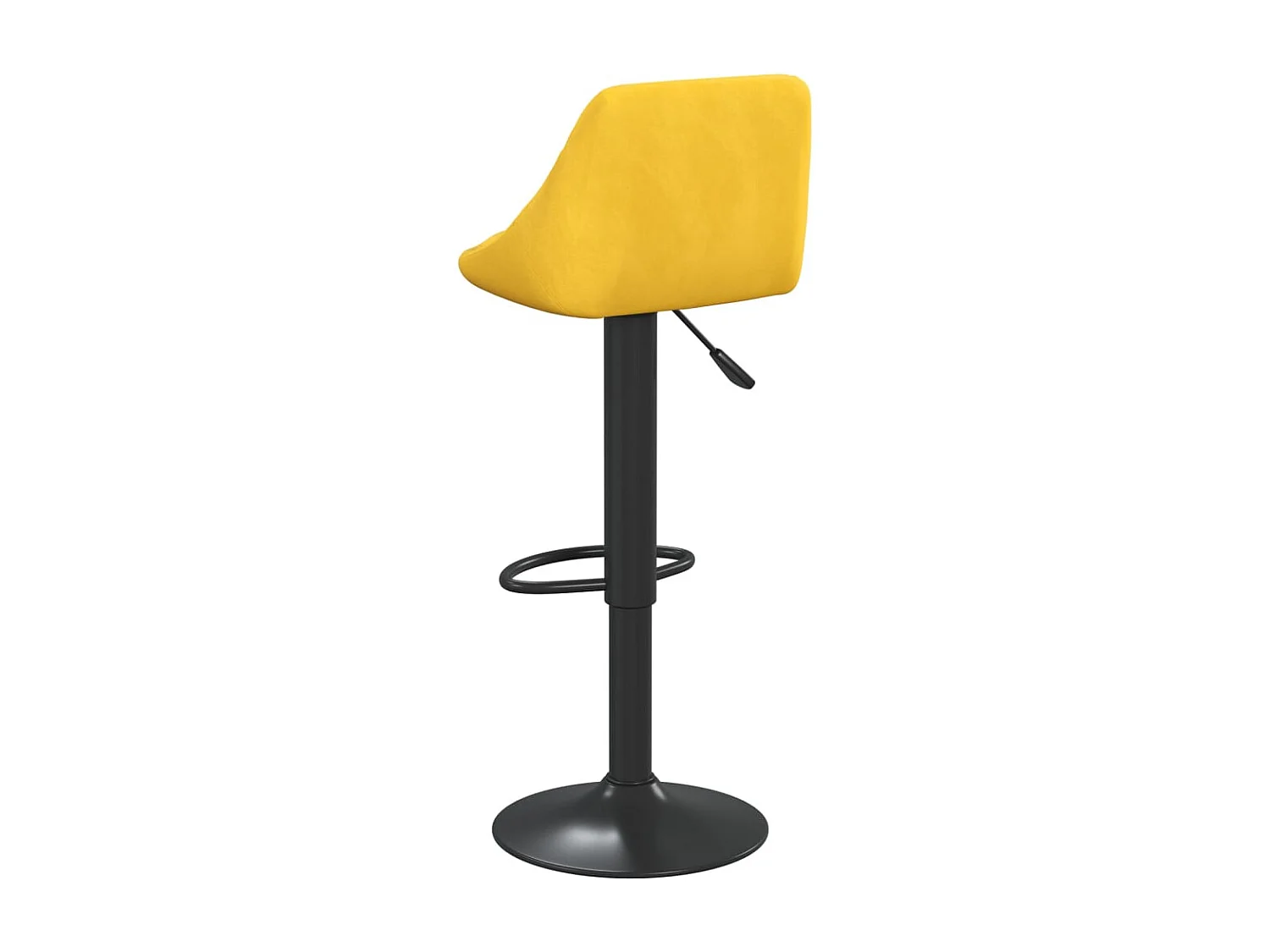 Tabouret de bar Jaune moutarde Velours