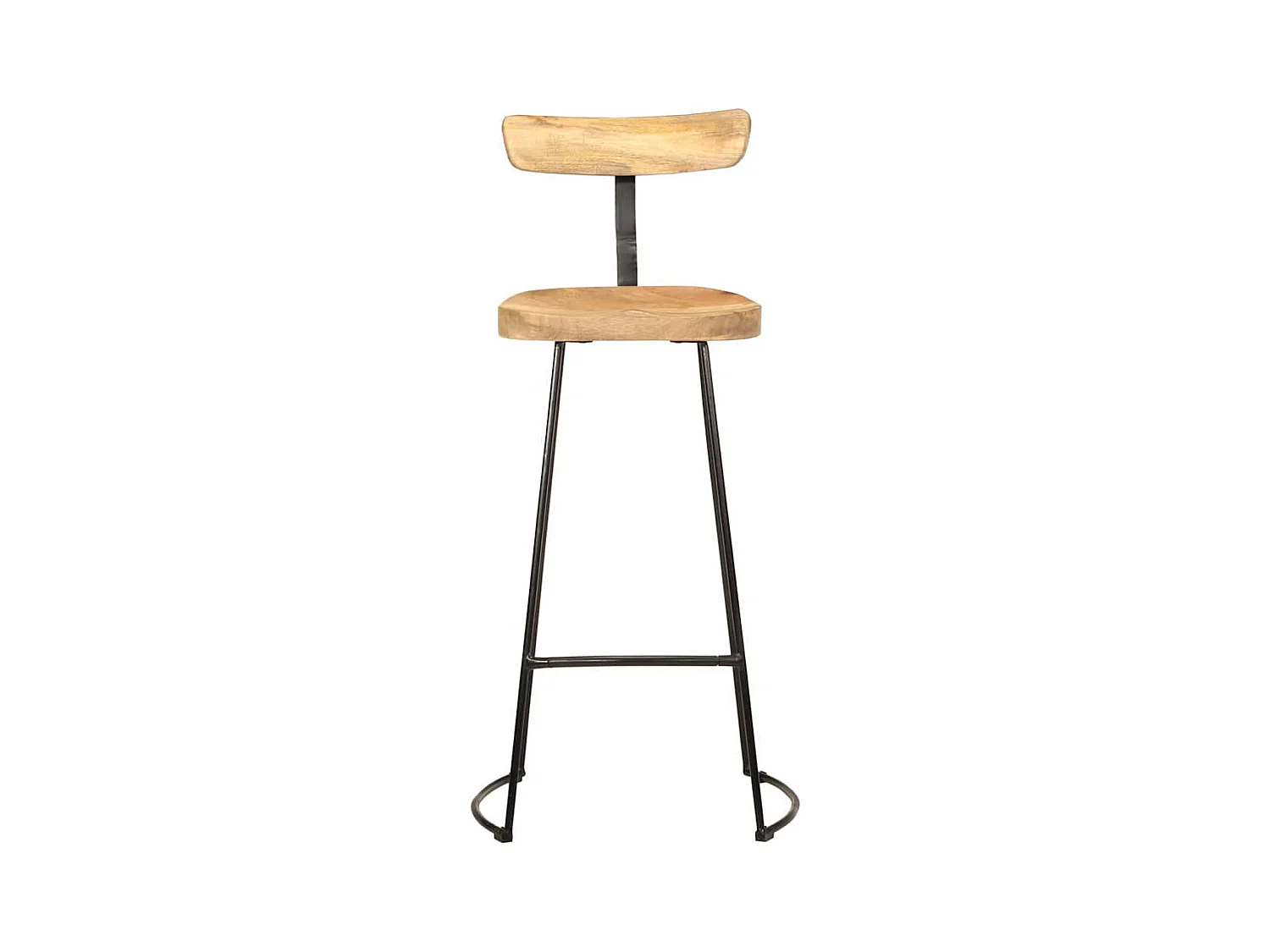 Tabourets de bar lot de 2 49x43x103 cm bois de manguier massif