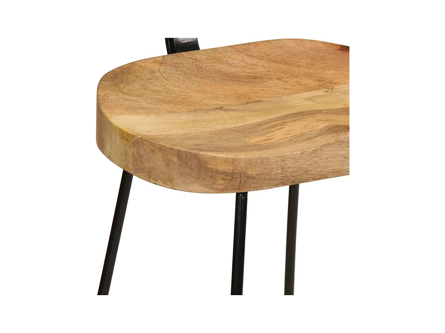 Tabourets de bar lot de 2 49x43x103 cm bois de manguier massif