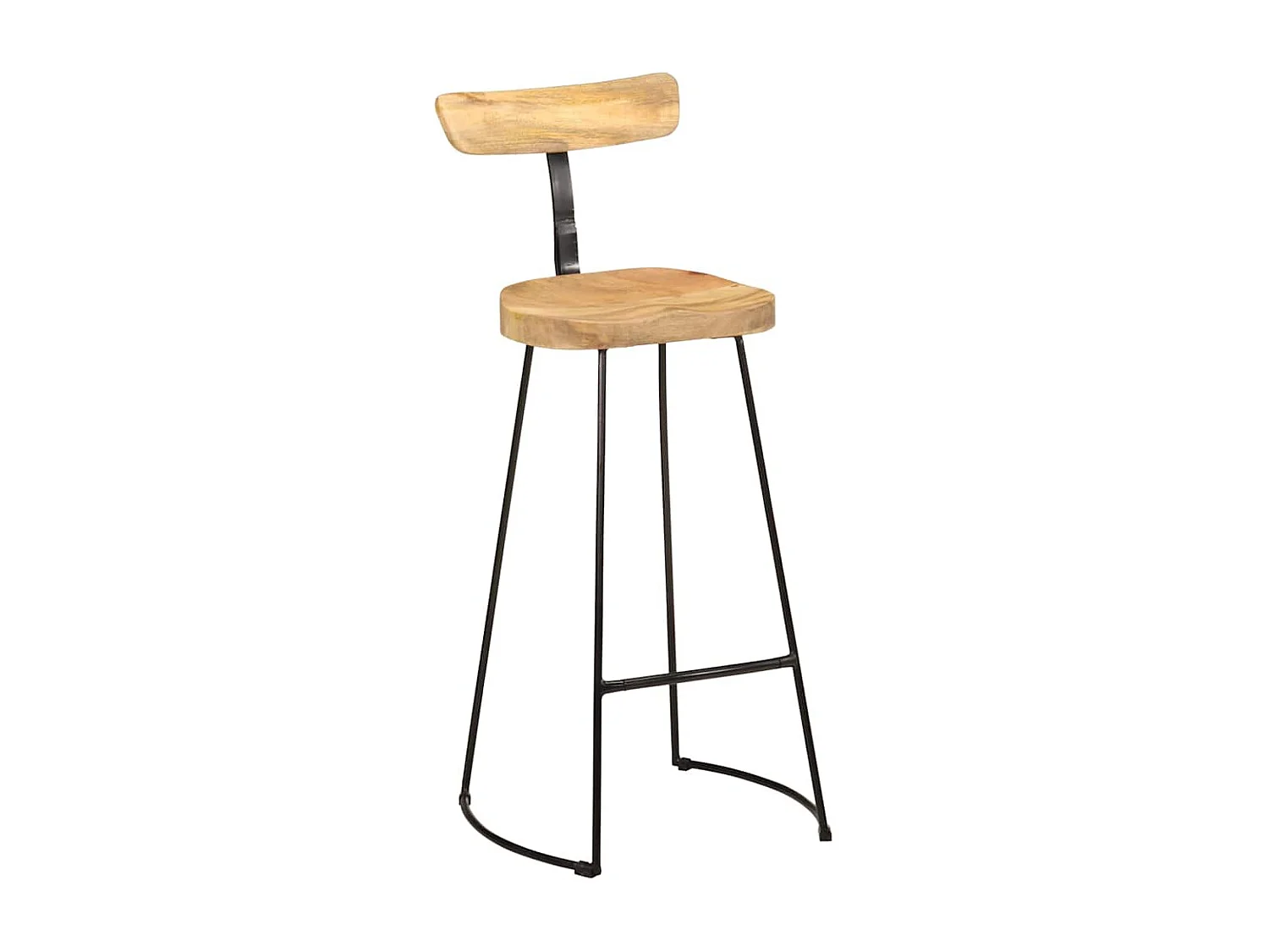 Tabourets de bar lot de 2 49x43x103 cm bois de manguier massif