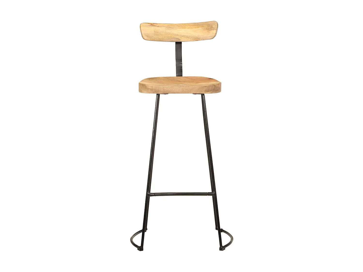 Tabourets de bar lot de 2 49x43x103 cm bois de manguier massif