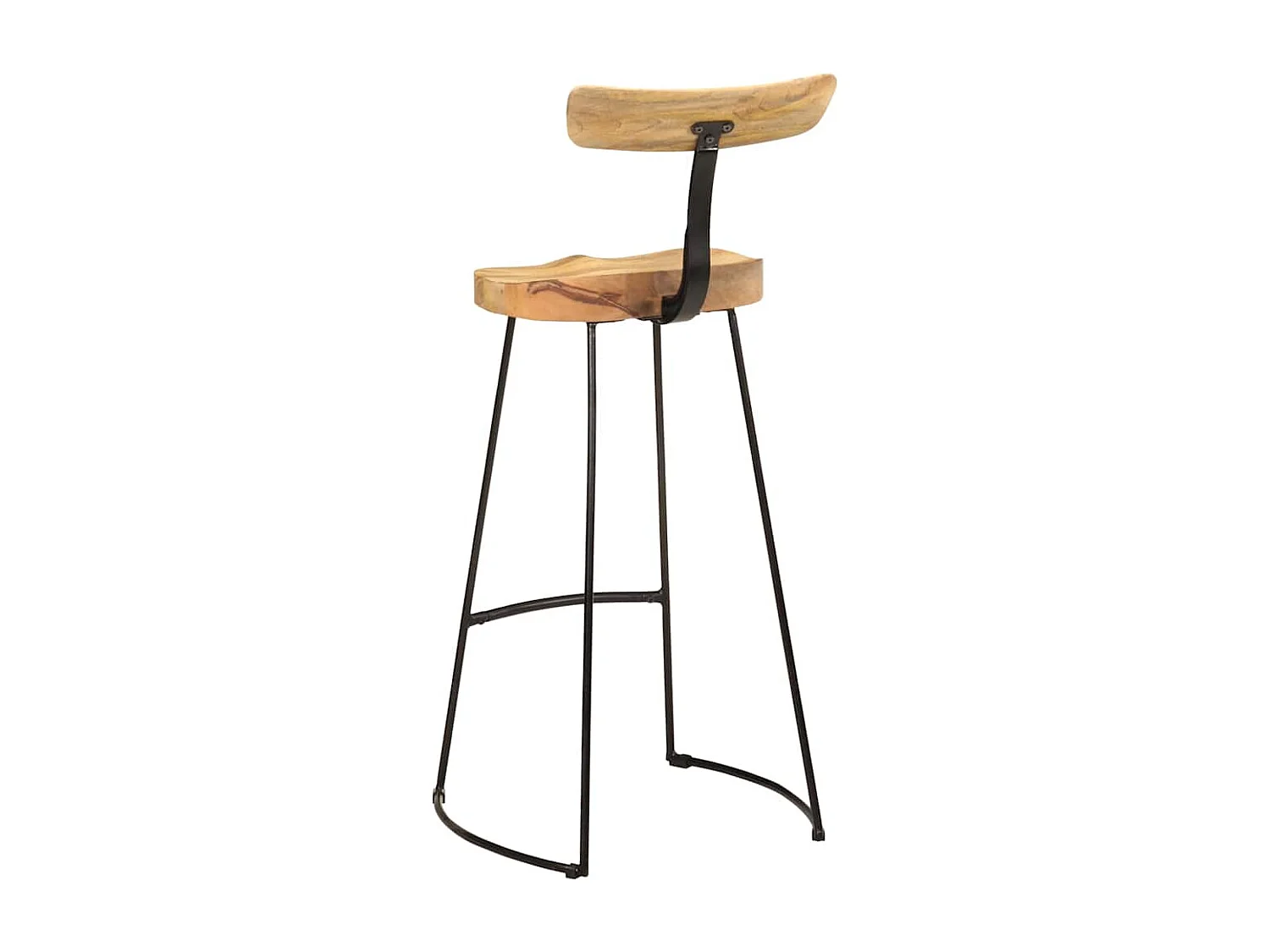 Tabourets de bar lot de 2 49x43x103 cm bois de manguier massif