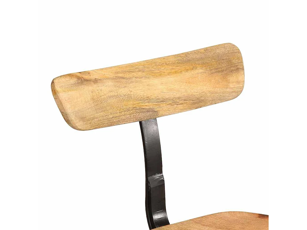 Tabourets de bar lot de 2 49x43x103 cm bois de manguier massif