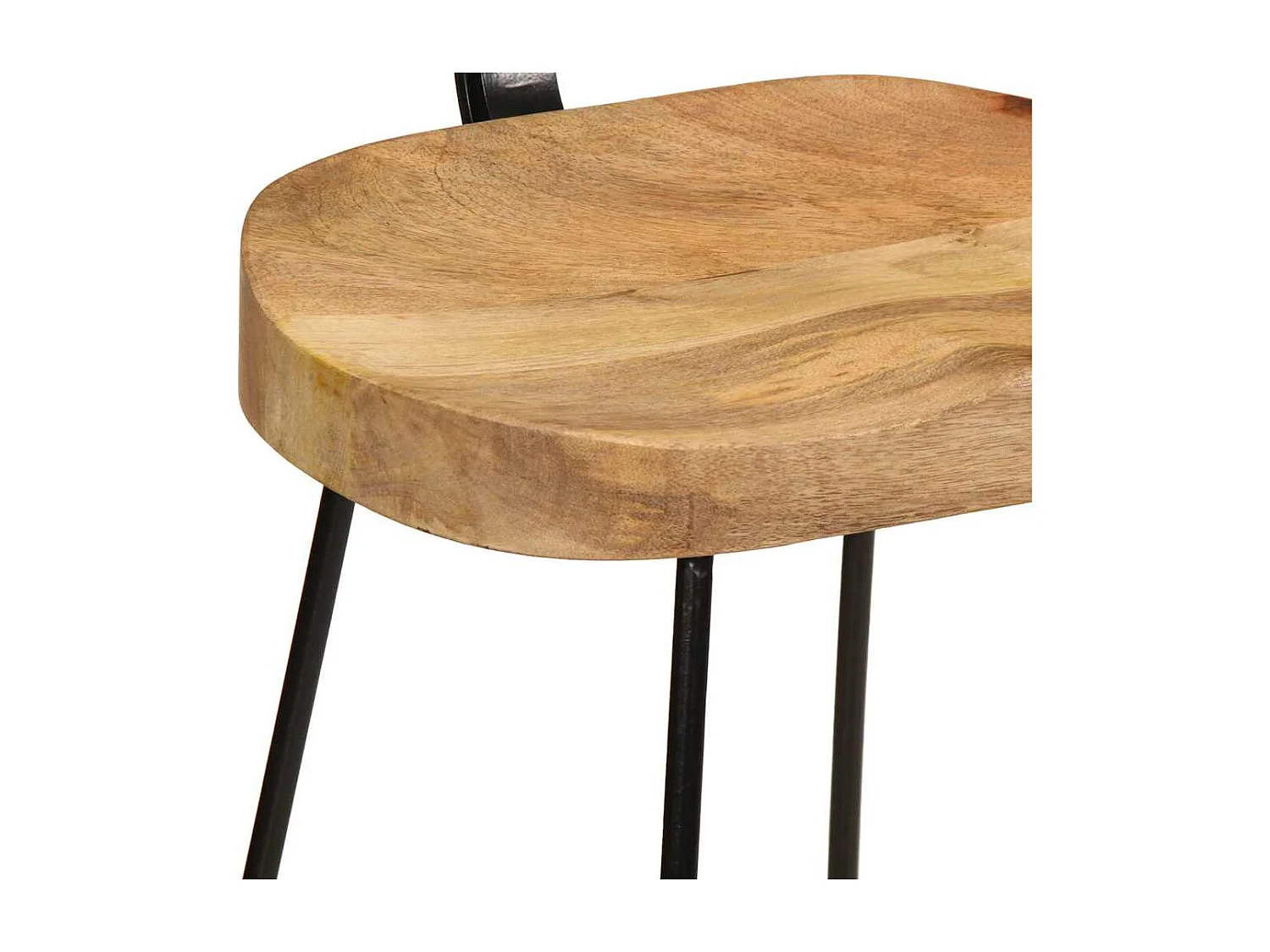 Tabourets de bar lot de 2 49x43x103 cm bois de manguier massif