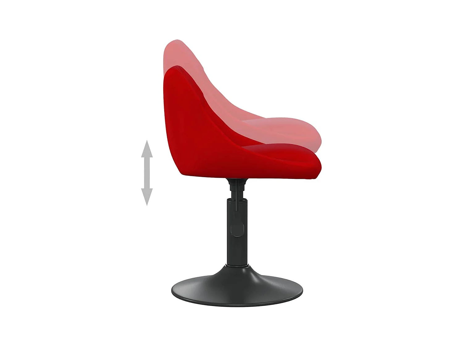 Tabouret de bar Rouge bordeaux Velours