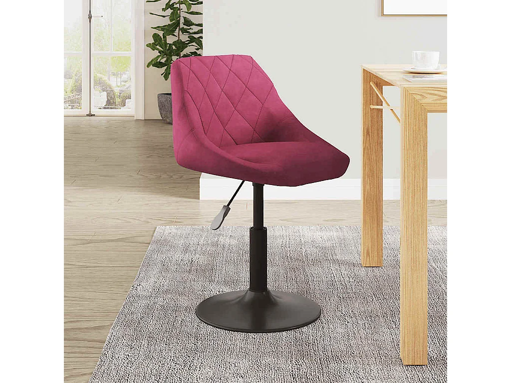 Tabouret de bar Rouge bordeaux Velours