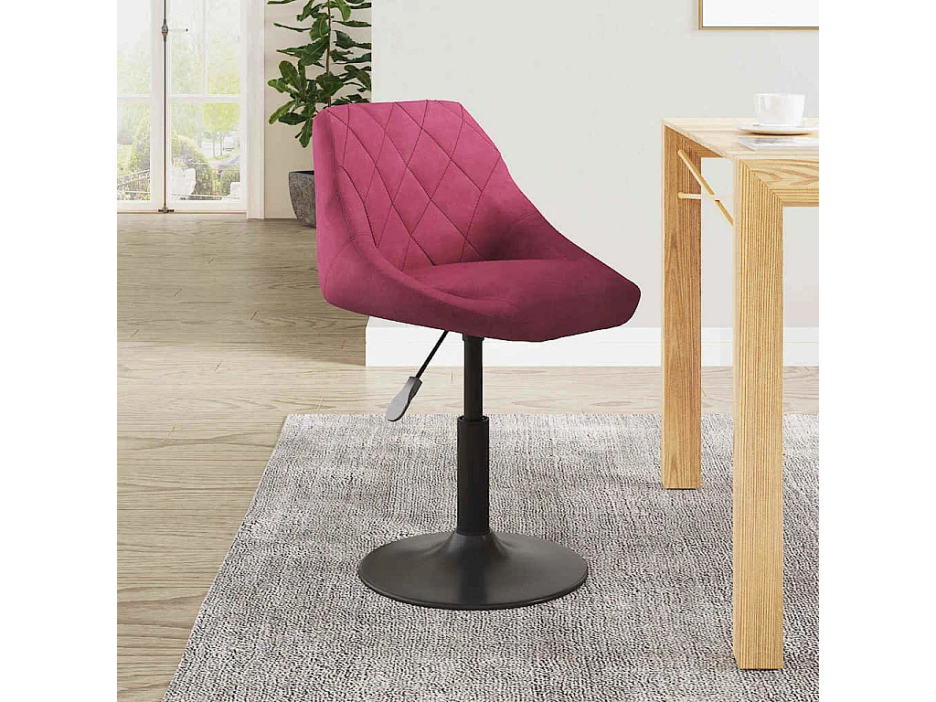 Tabouret de bar Rouge bordeaux Velours