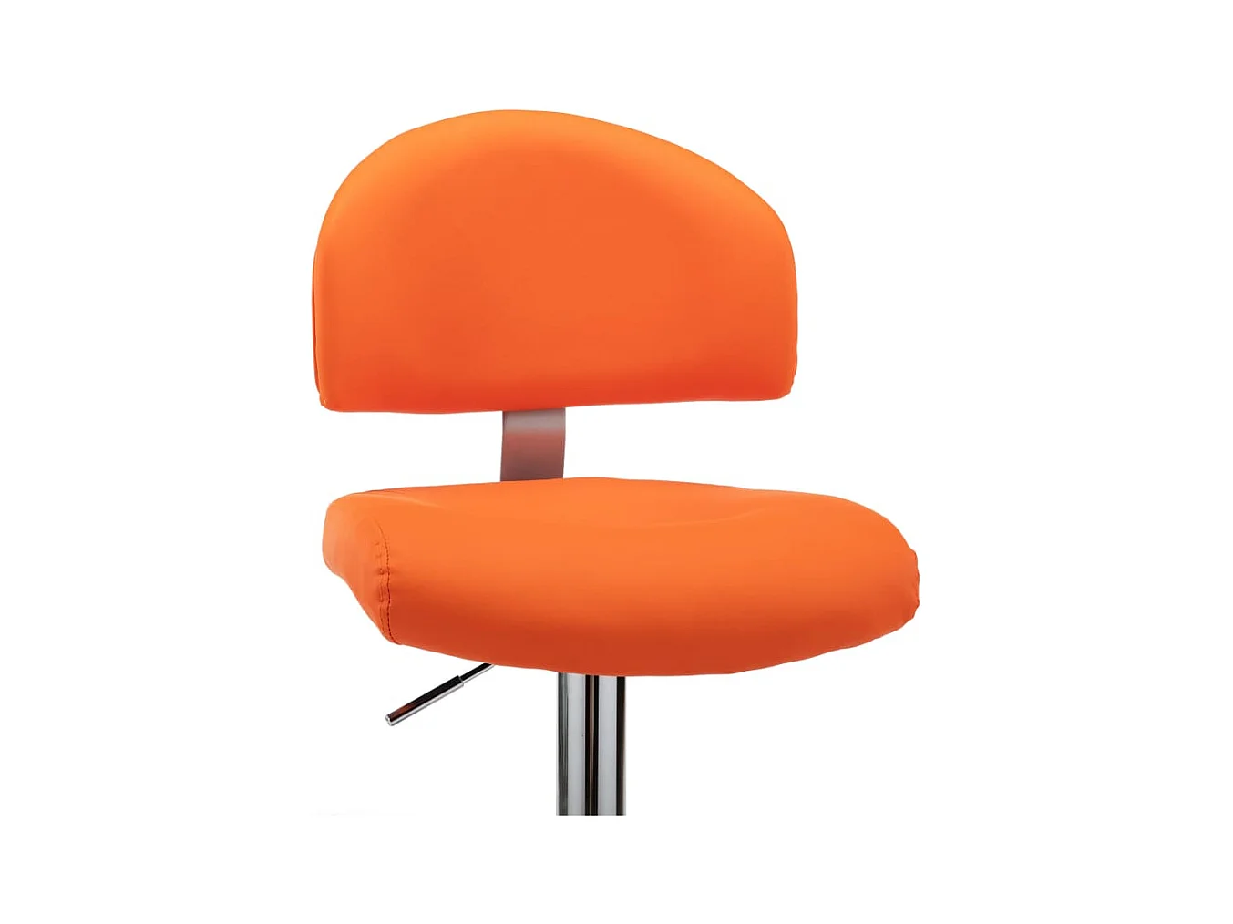 Tabourets de bar lot de 2 orange similicuir