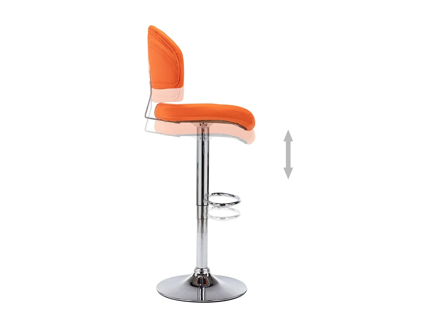 Barhocker 2 Stk. Orange Kunstleder