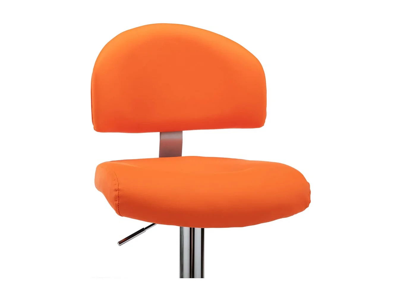 Barhocker 2 Stk. Orange Kunstleder
