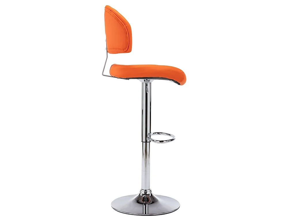 Tabourets de bar lot de 2 orange similicuir