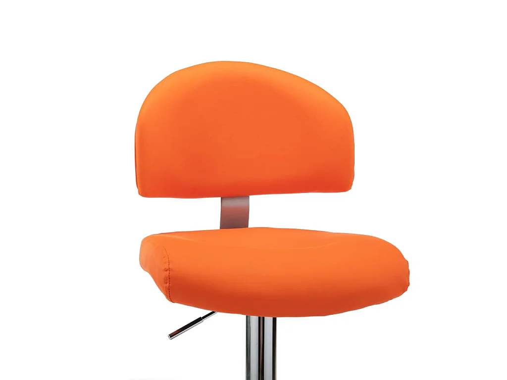 Tabourets de bar lot de 2 orange similicuir