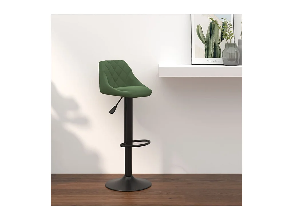 Tabouret de bar Vert foncé Velours