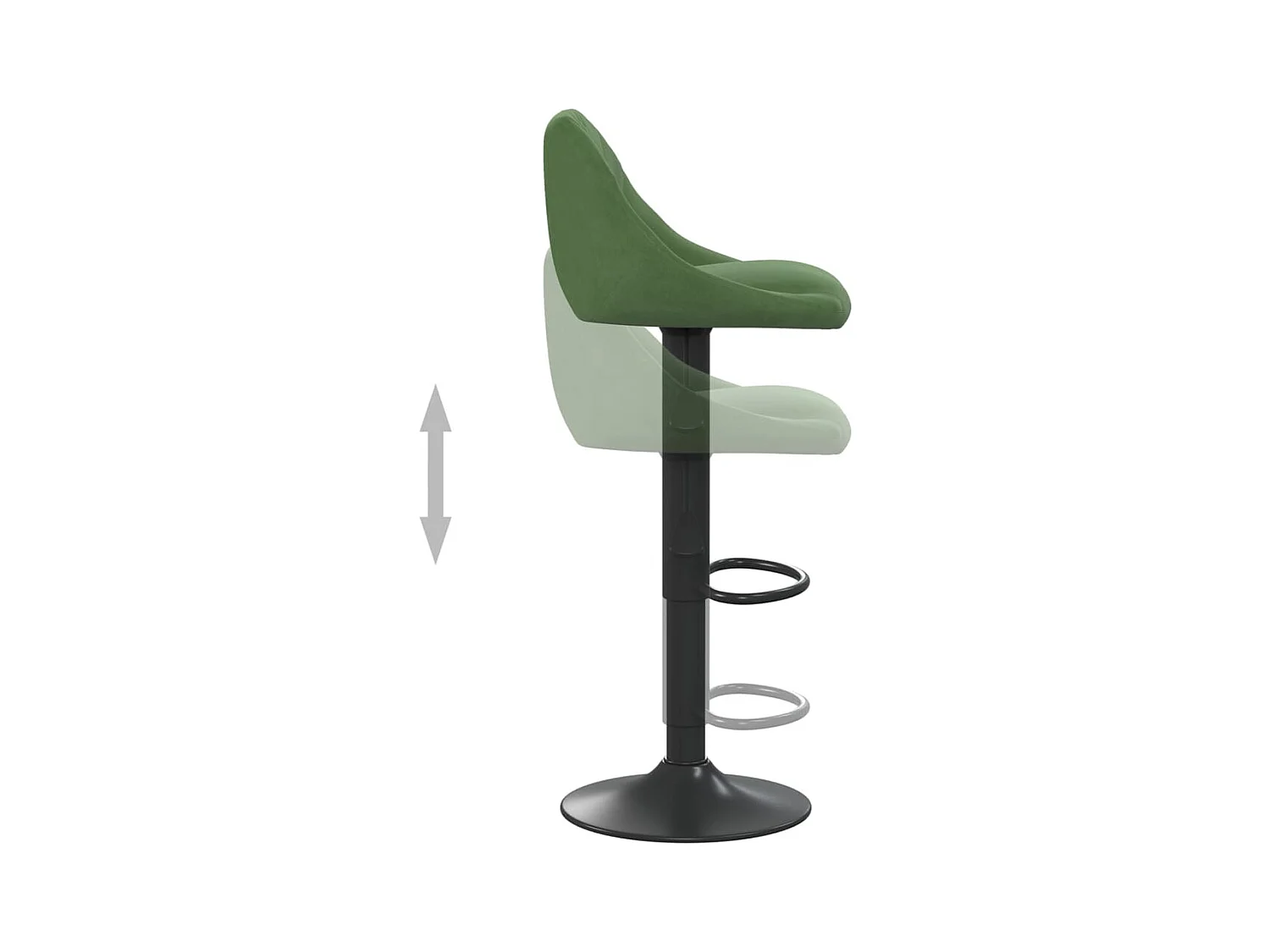 Tabouret de bar Vert foncé Velours