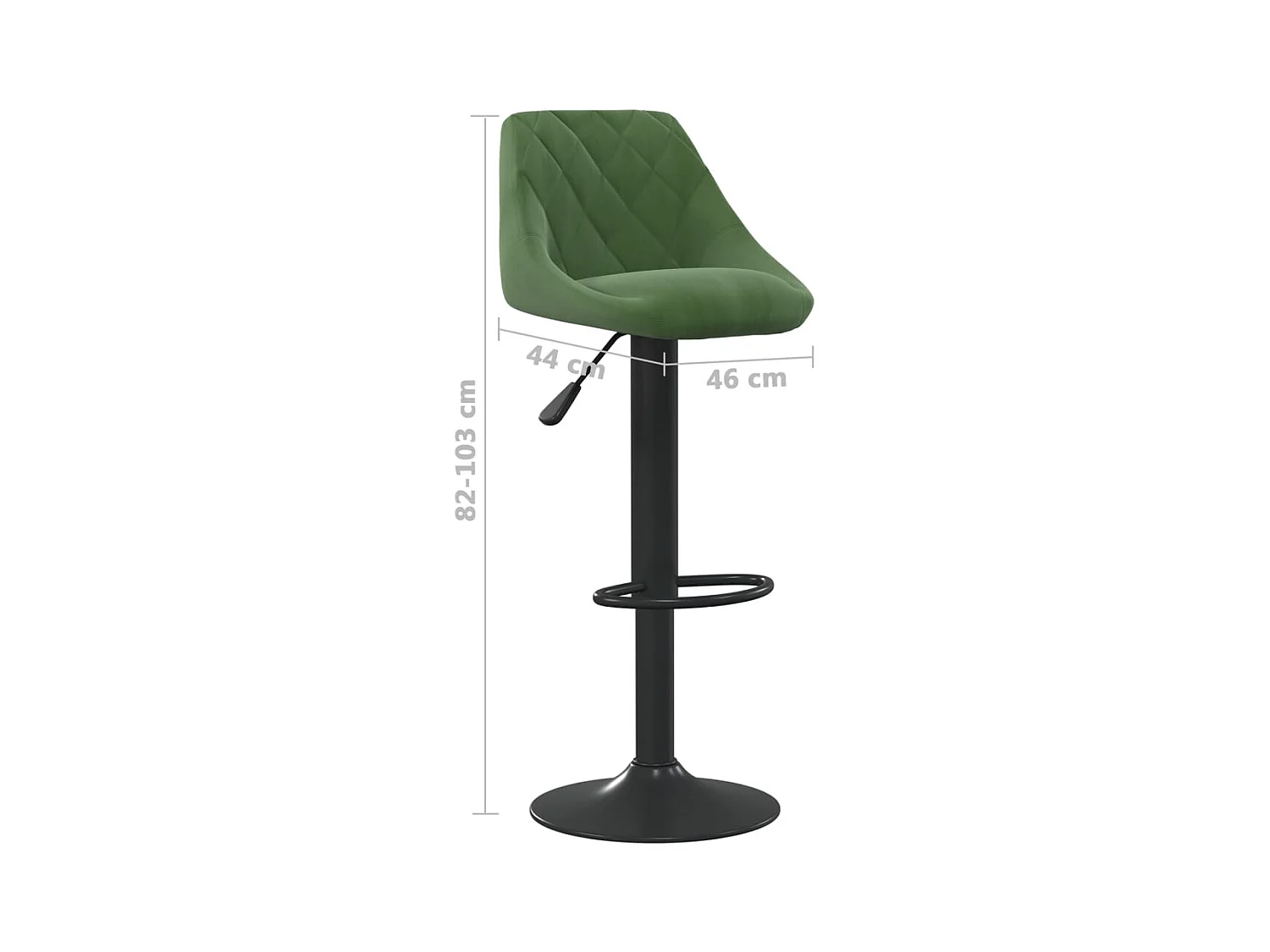 Tabouret de bar Vert foncé Velours