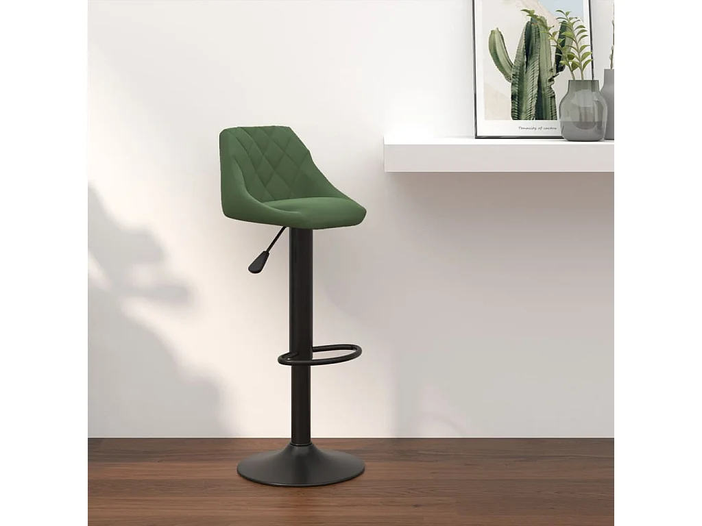 Tabouret de bar Vert foncé Velours
