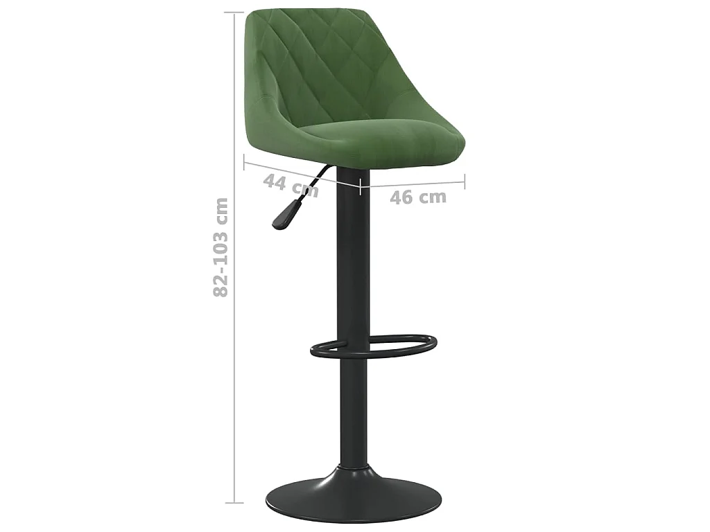 Tabouret de bar Vert foncé Velours
