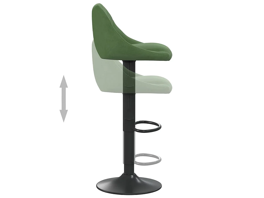Tabouret de bar Vert foncé Velours