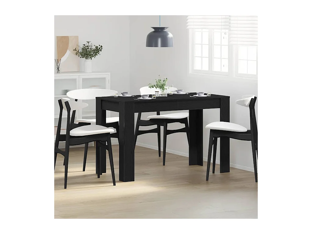 Tavolo da Pranzo Rovere Nero 120x60x76 cm Legno Multistrato