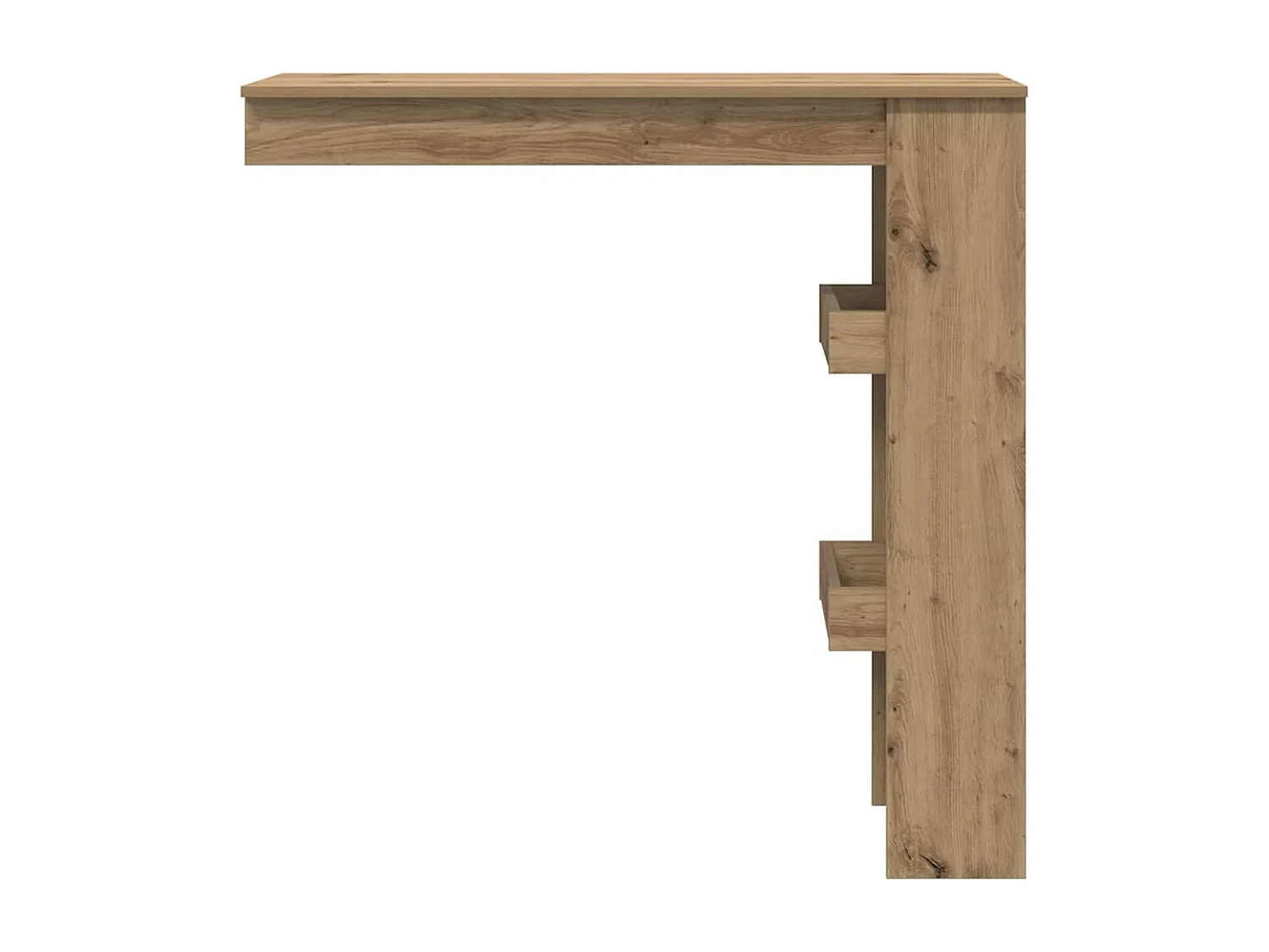 Bartafel wandgemonteerd 102x45x103,5 cm bewerkt hout artisanaal