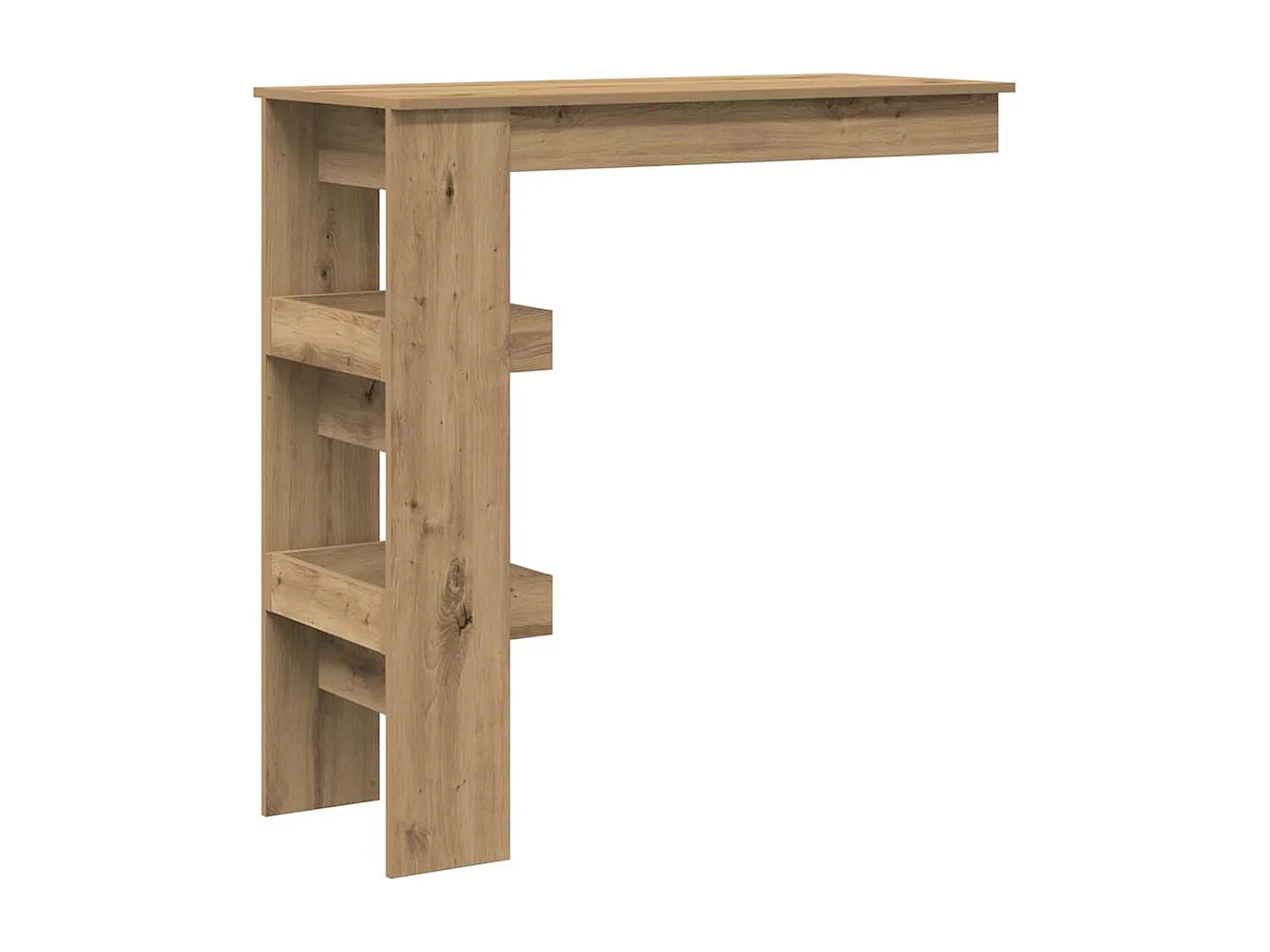 Bartafel wandgemonteerd 102x45x103,5 cm bewerkt hout artisanaal