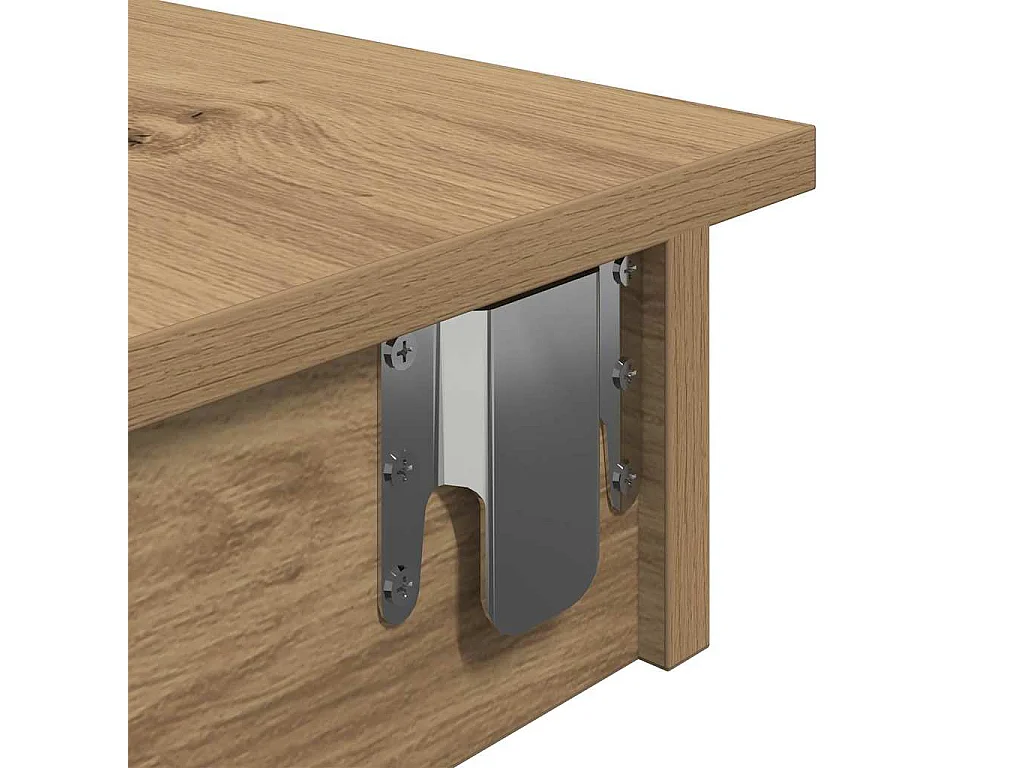 Bartafel wandgemonteerd 102x45x103,5 cm bewerkt hout artisanaal