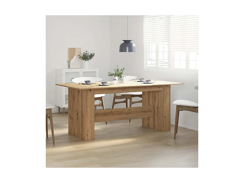 Tavolo da Pranzo Rovere Artigianale 180x90x76 cm in Truciolato