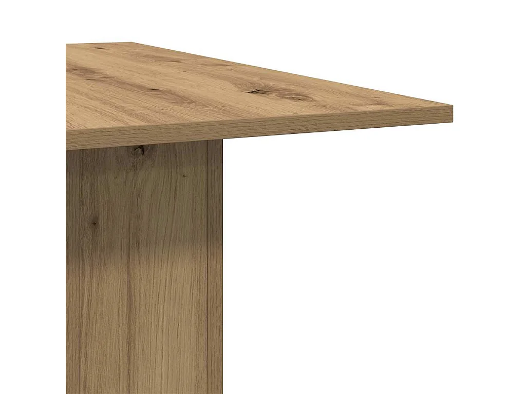 Table à manger chêne artisanal 180x90x76 cm bois d'ingénierie