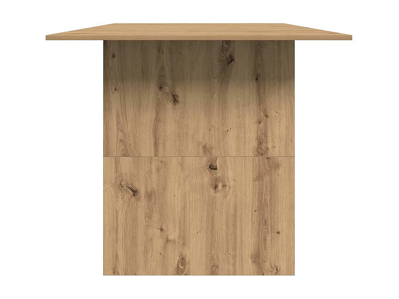 Table à manger chêne artisanal 180x90x76 cm bois d'ingénierie