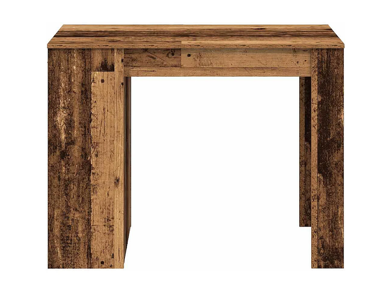 Bureau avec tiroir et étagère vieux bois bois d'ingénierie