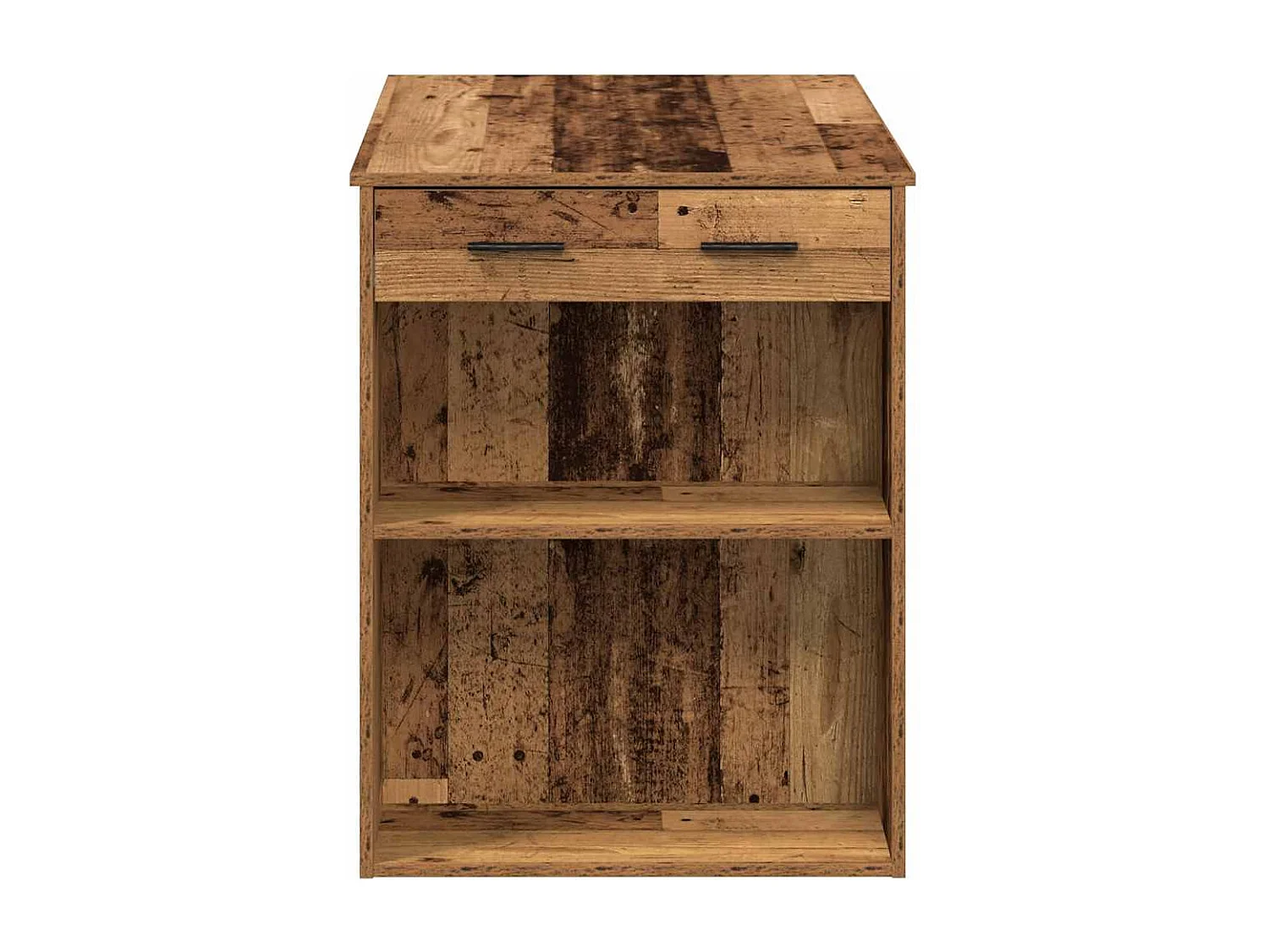 Bureau avec tiroir et étagère vieux bois bois d'ingénierie