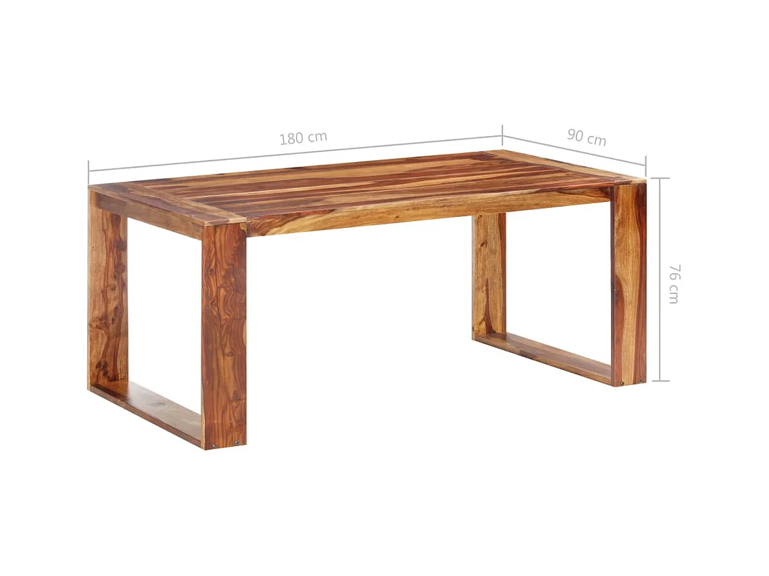 Tavolo da Pranzo 180x90x76 cm in Legno Massello