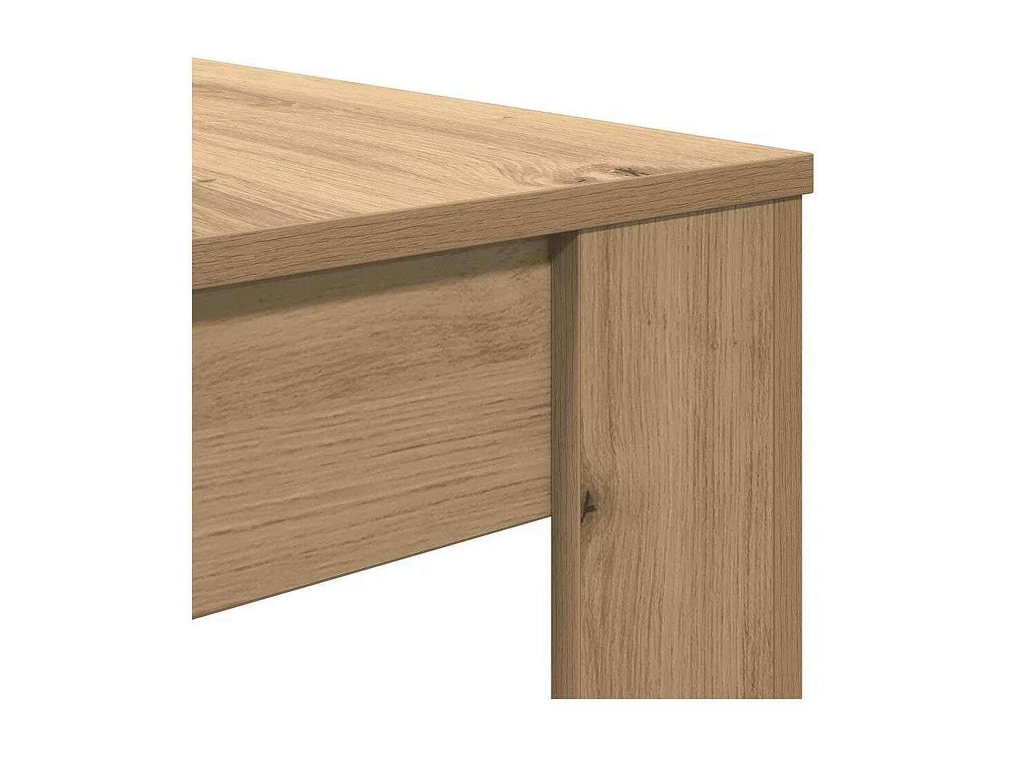 Table à manger chêne artisanal 120x60x76 cm bois d'ingénierie