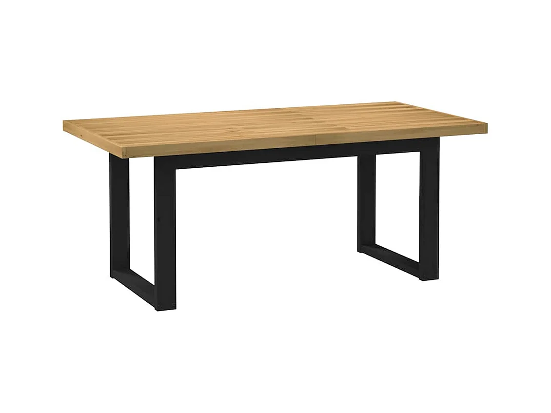 Table à manger NOAIN pieds en forme de U 180x90x75cm massif pin