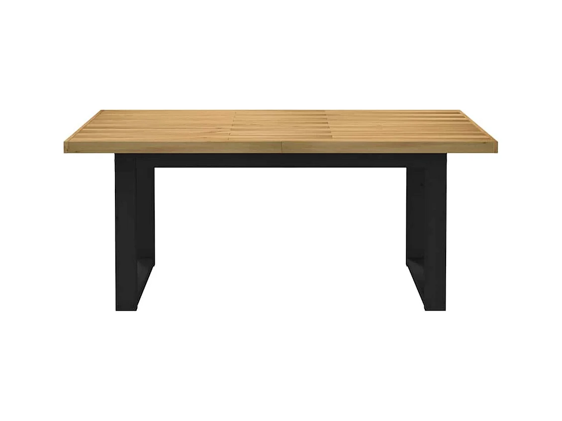 Esstisch NOAIN U-Form-Beine 180x90x75 cm Massivholz Kiefer