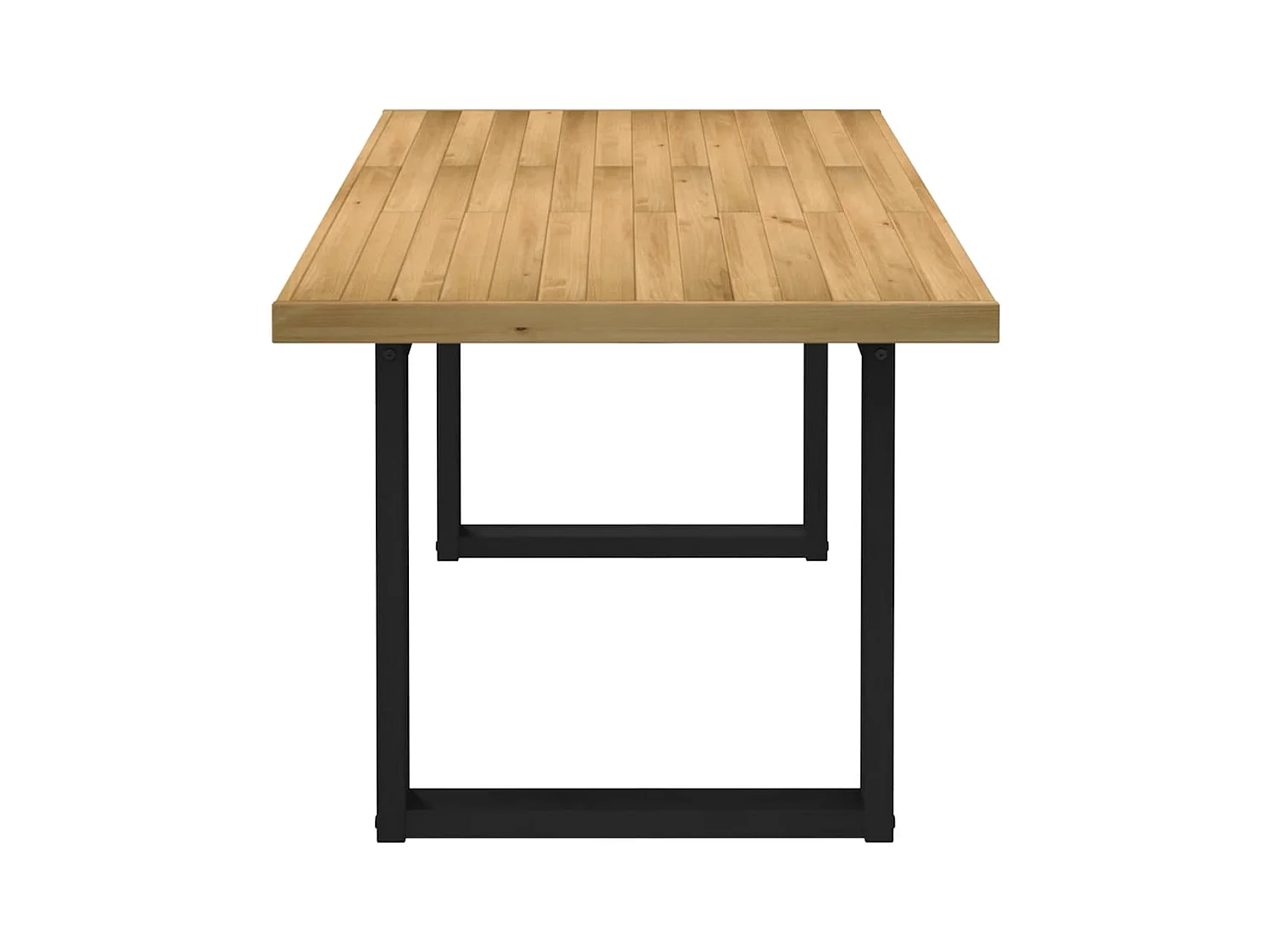Esstisch NOAIN U-Form-Beine 180x90x75 cm Massivholz Kiefer