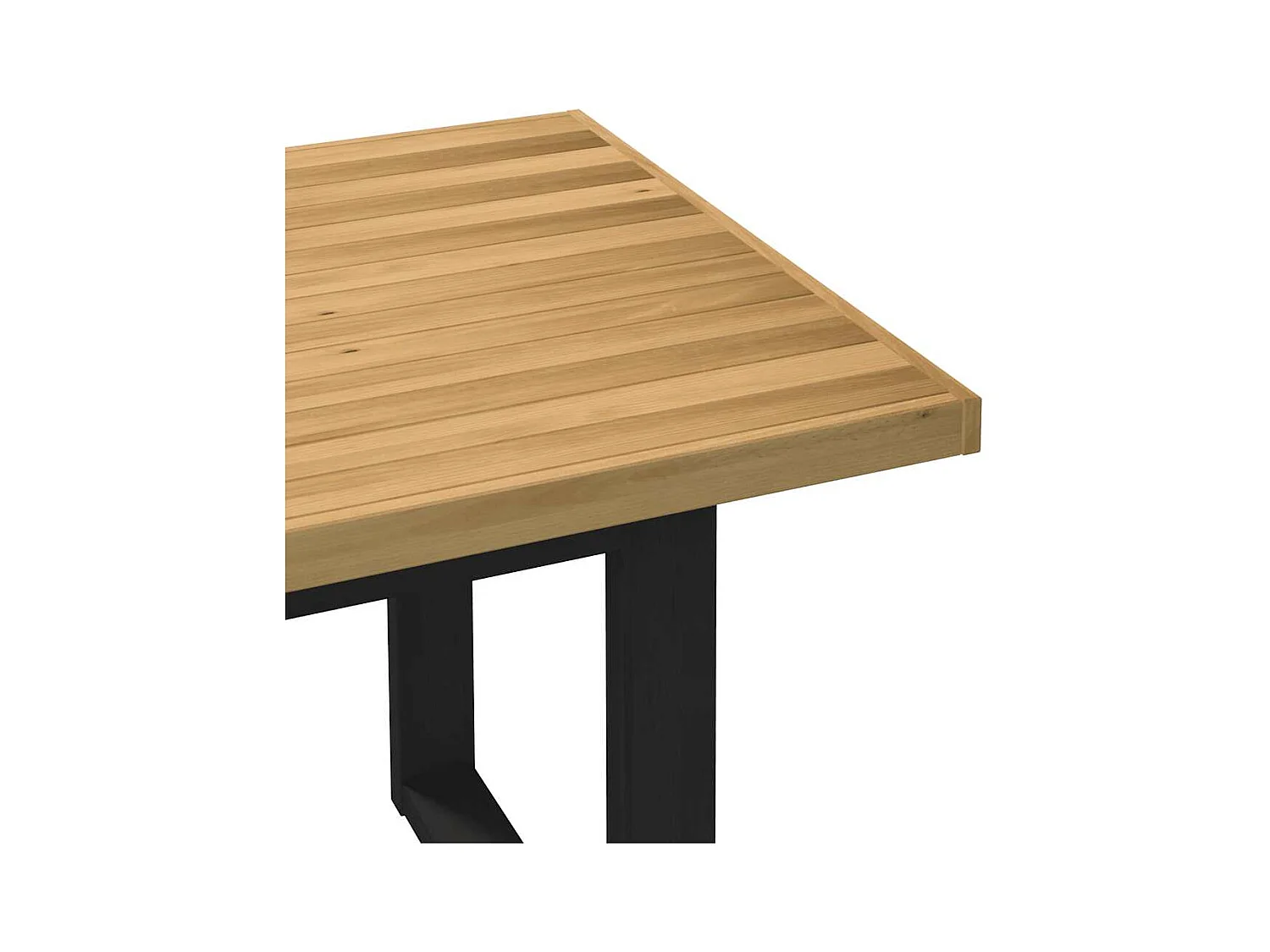 Esstisch NOAIN U-Form-Beine 180x90x75 cm Massivholz Kiefer