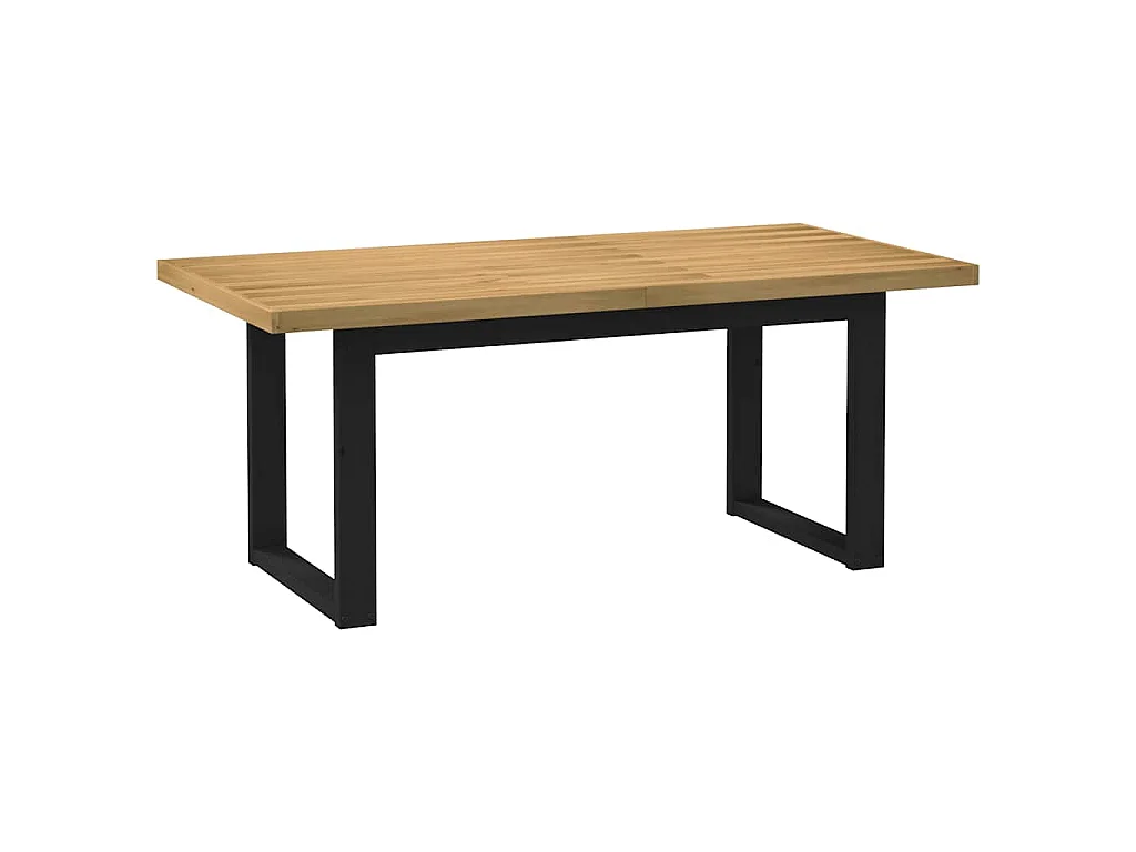 Eettafel NOAIN U-vormige poten 180x90x75 cm massief grenenhout