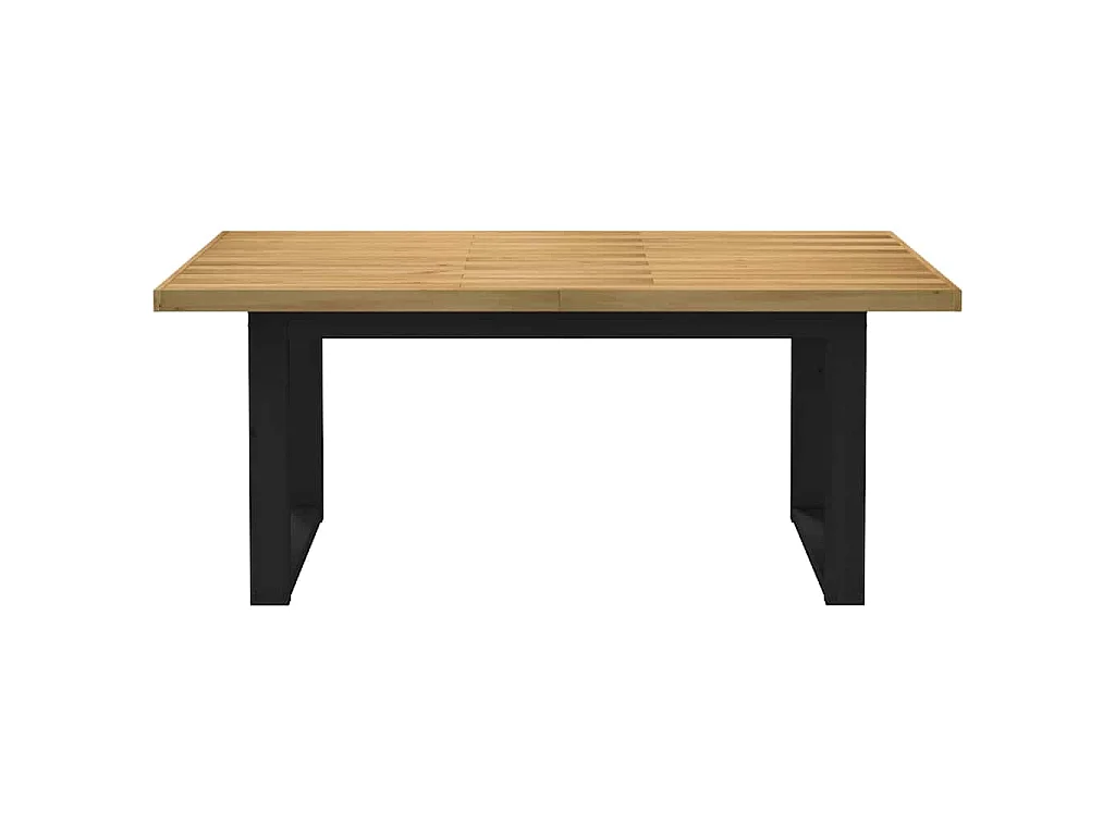Eettafel NOAIN U-vormige poten 180x90x75 cm massief grenenhout