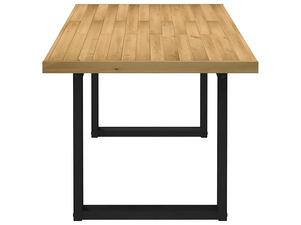 Eettafel NOAIN U-vormige poten 180x90x75 cm massief grenenhout