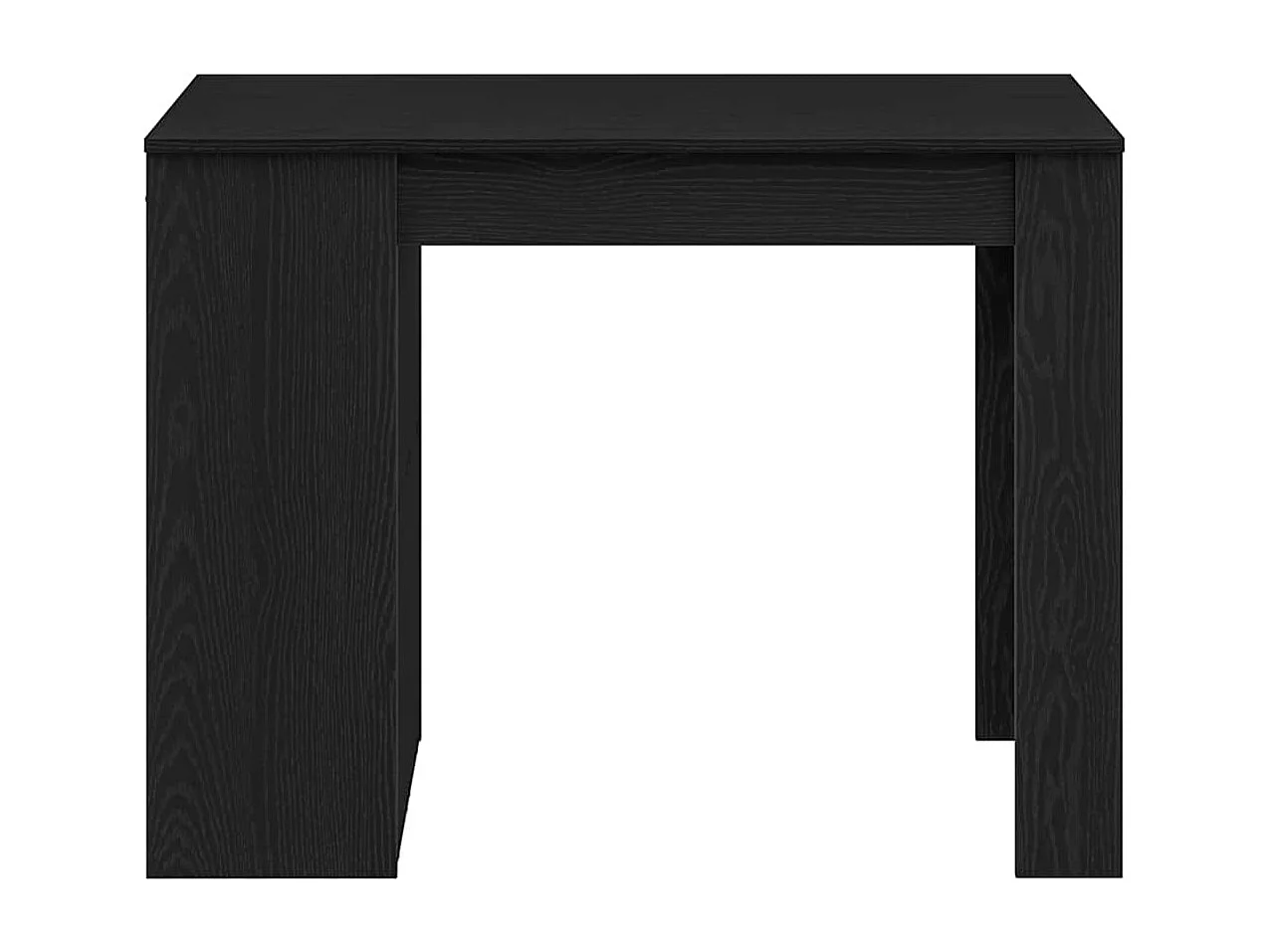 Bureau met lade en plank 102x62x77,5cm bewerkt hout zwart eiken