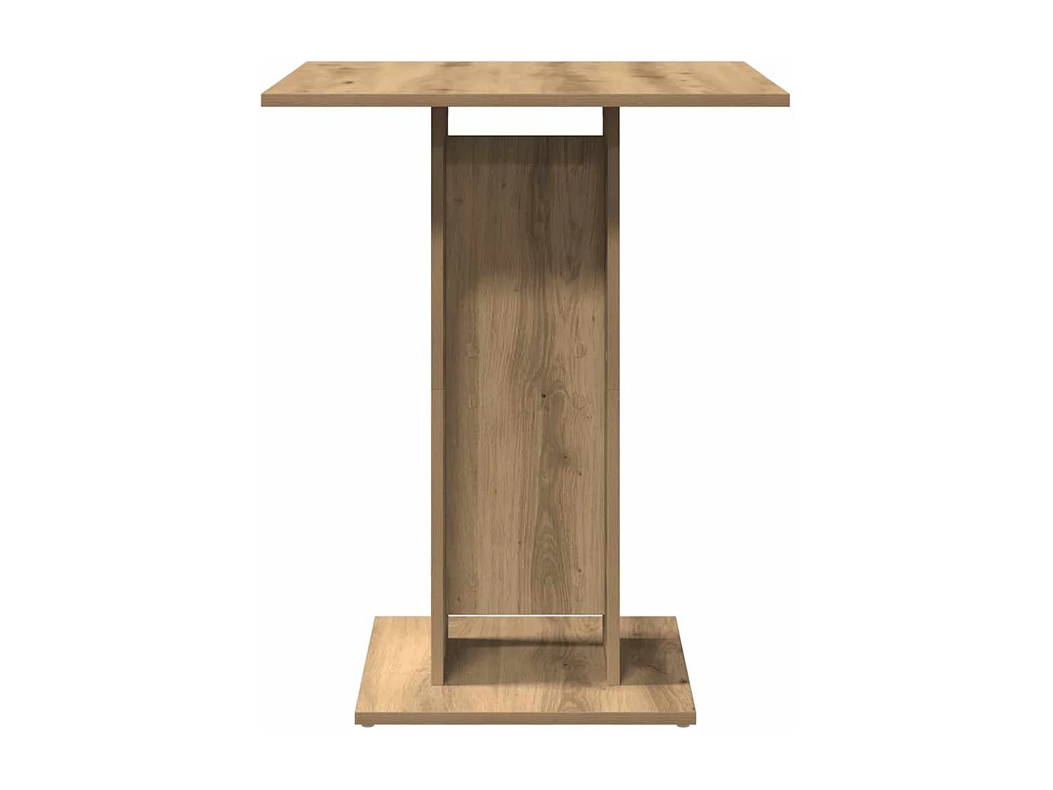 Table de bistro chêne artisanal 60x60x75 cm bois d'ingénierie