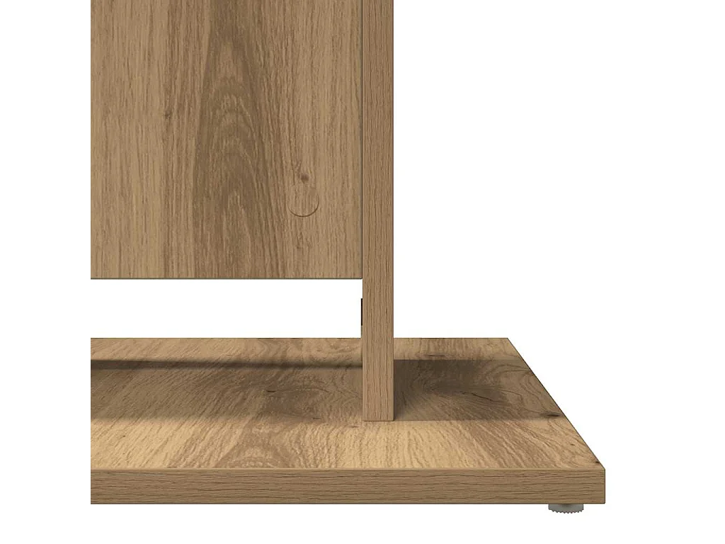 Table de bistro chêne artisanal 60x60x75 cm bois d'ingénierie