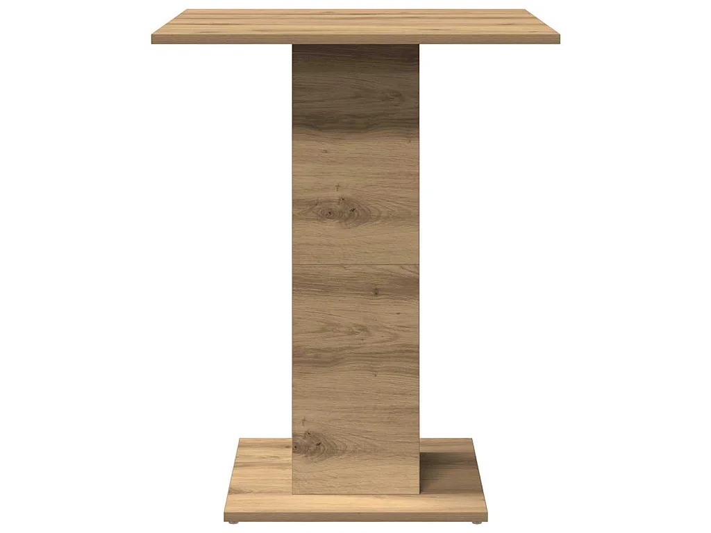 Table de bistro chêne artisanal 60x60x75 cm bois d'ingénierie