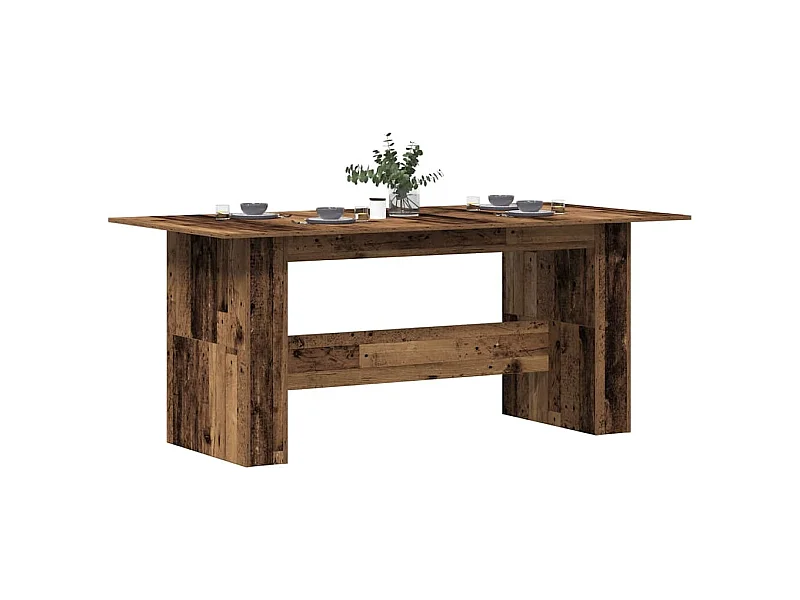 Tavolo da Pranzo Legno Vecchio 180x90x76cm in Legno Multistrato