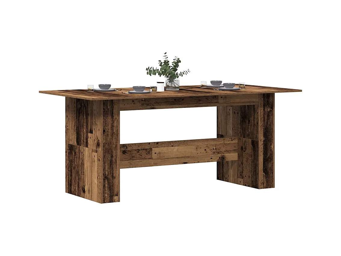 Table à manger vieux bois 180x90x76 cm bois d'ingénierie