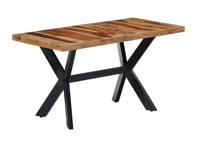 Tavolo da Pranzo 140x70x75 cm in Legno Massello di Acacia